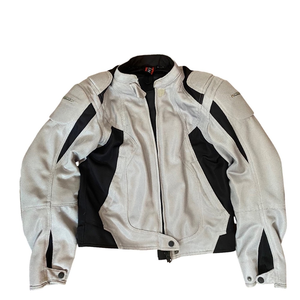 Firstgear Womens Mesh Motorcycle Riding Jacket Silver Black Hypertex Padded S